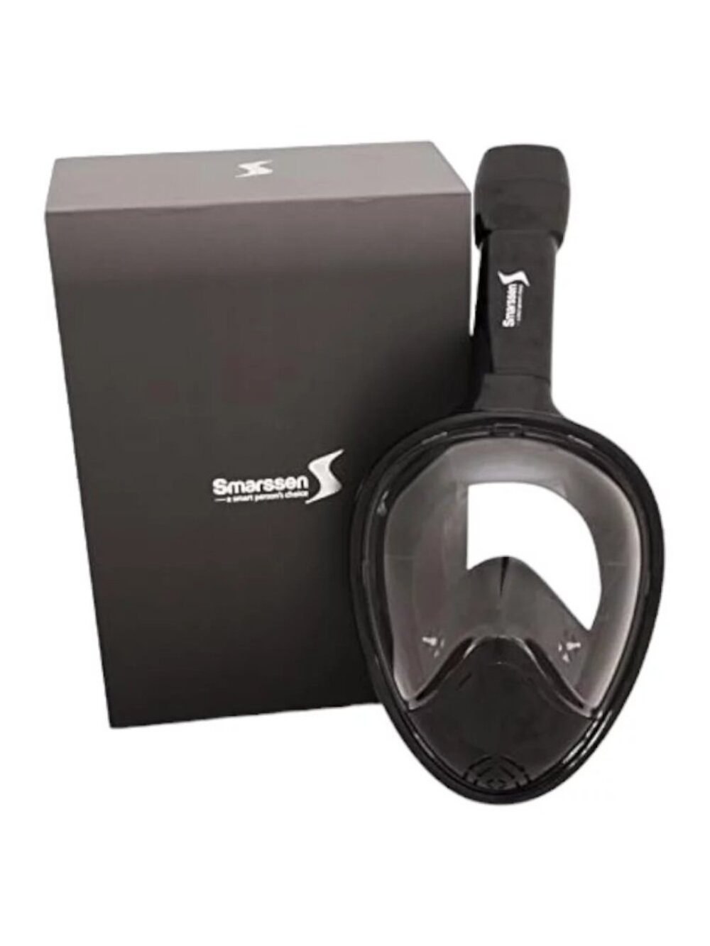 Smarssen Full Face Snorkel Diving Mask Small Black NIB